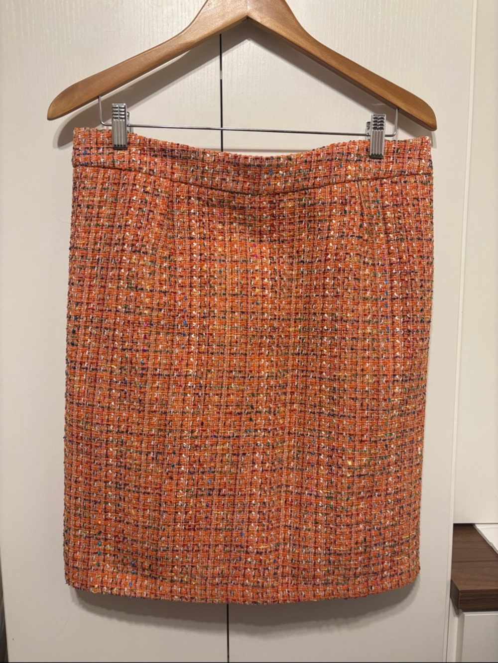 NWT Orange Tweed Pencil Skirt - 12